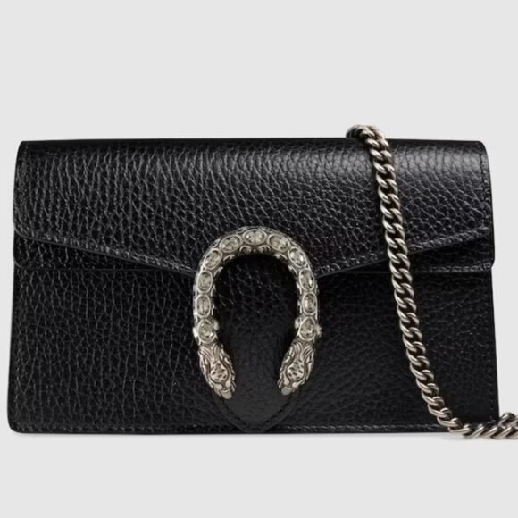 NWT - Gucci Dionysus Super Mini Bag in Black Leather - Picture 1 of 6